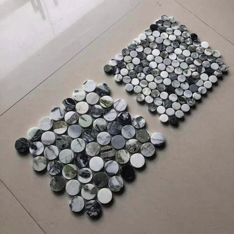 Green marble mosaic