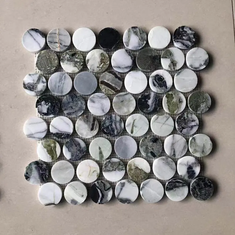 Green marble mosaic