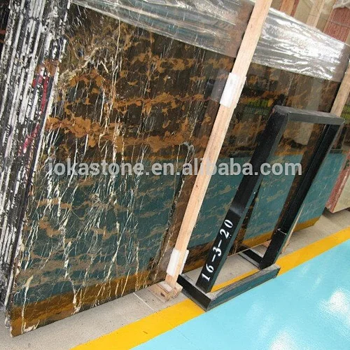 Natural Black Porto with Golden Veins Marble Tiles and Slabs