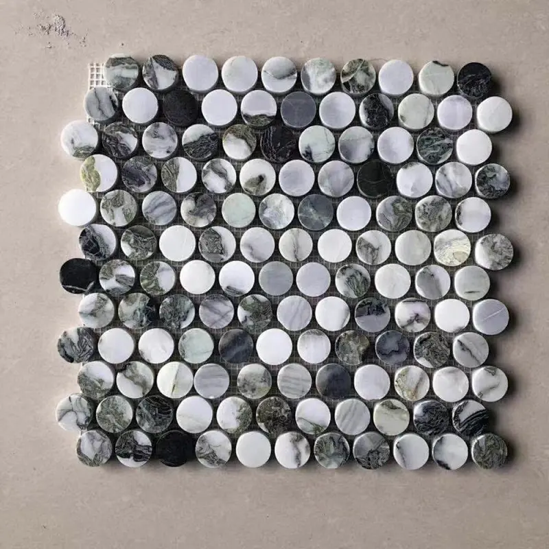 Green marble mosaic