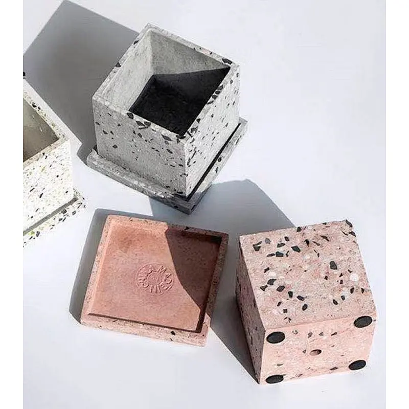 terrazzo flower pot cement