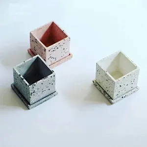 terrazzo flower pot cement