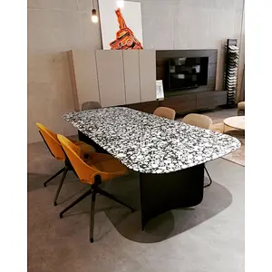 Cement Terrazzo Table Tops black with white