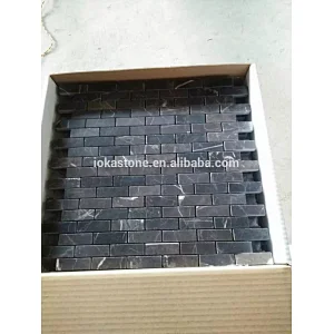 black strip mosaic tile