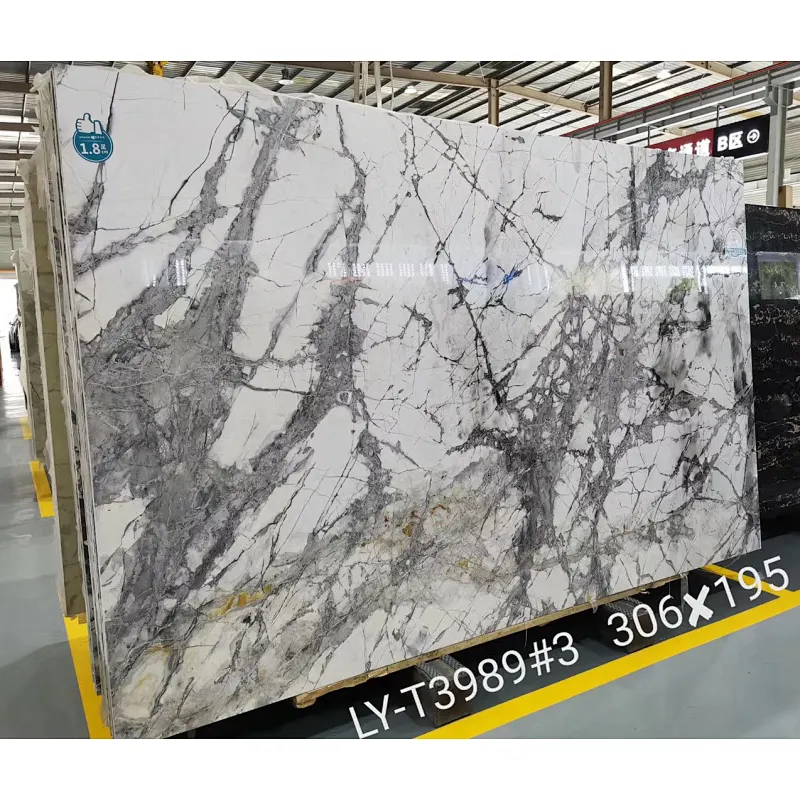 lilac white marble slab