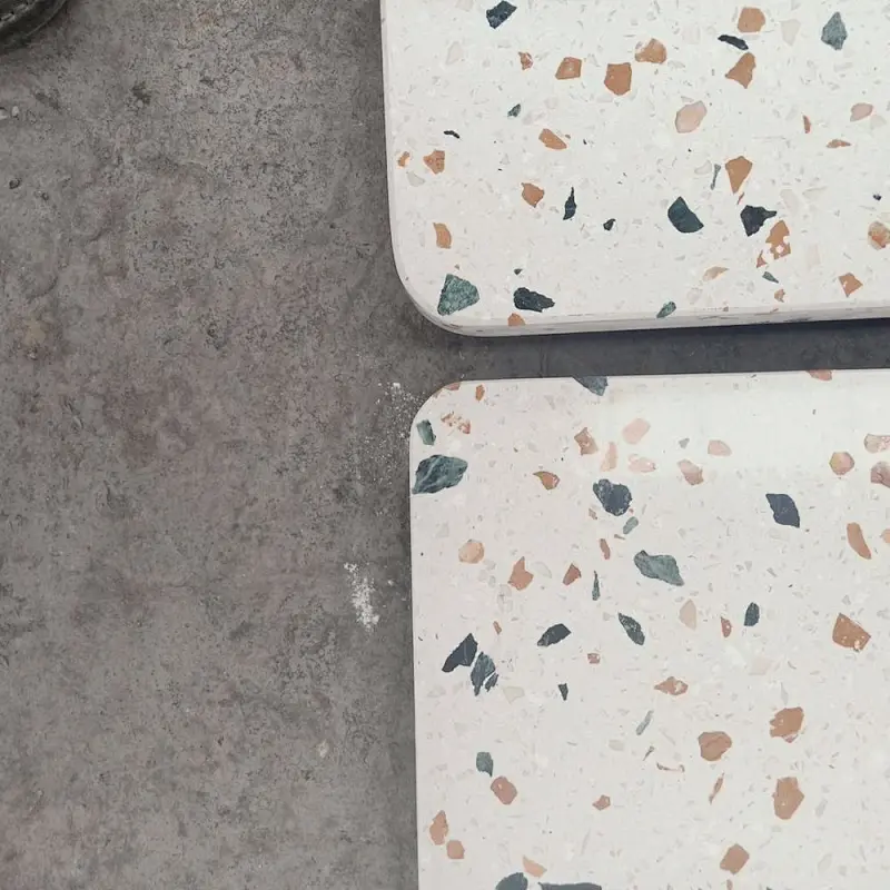 Cement White Color Terrazzo