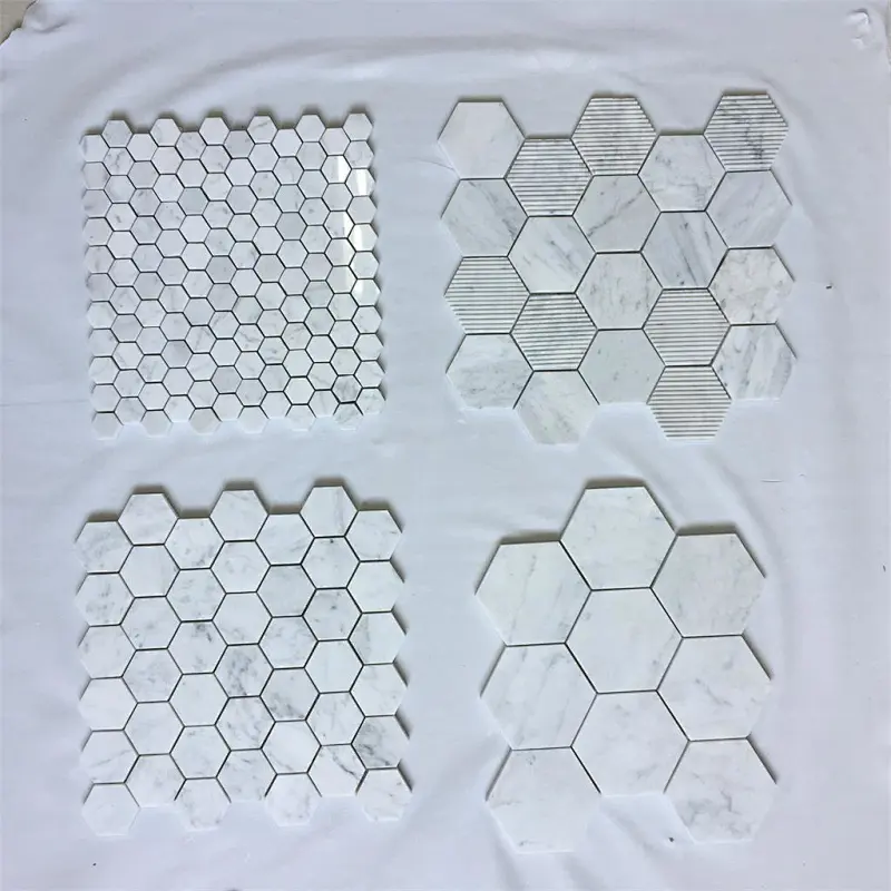 white marble mosaic tile