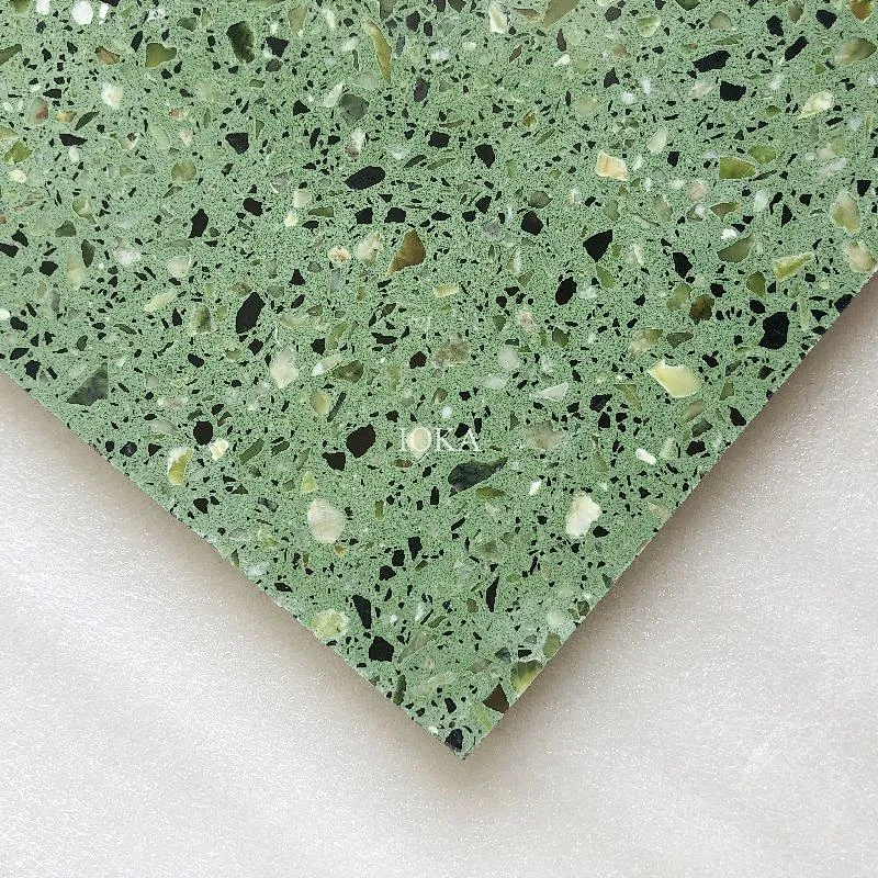 Green color Terrazzo