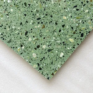 Cement Green color Terrazzo Flooring Tile and Big Slabs
