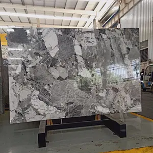 Natural Grey Marble with Big Flower Slabs