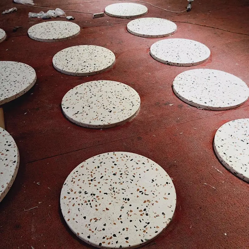 Cement White Color Terrazzo