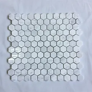 white marble mosaic tile