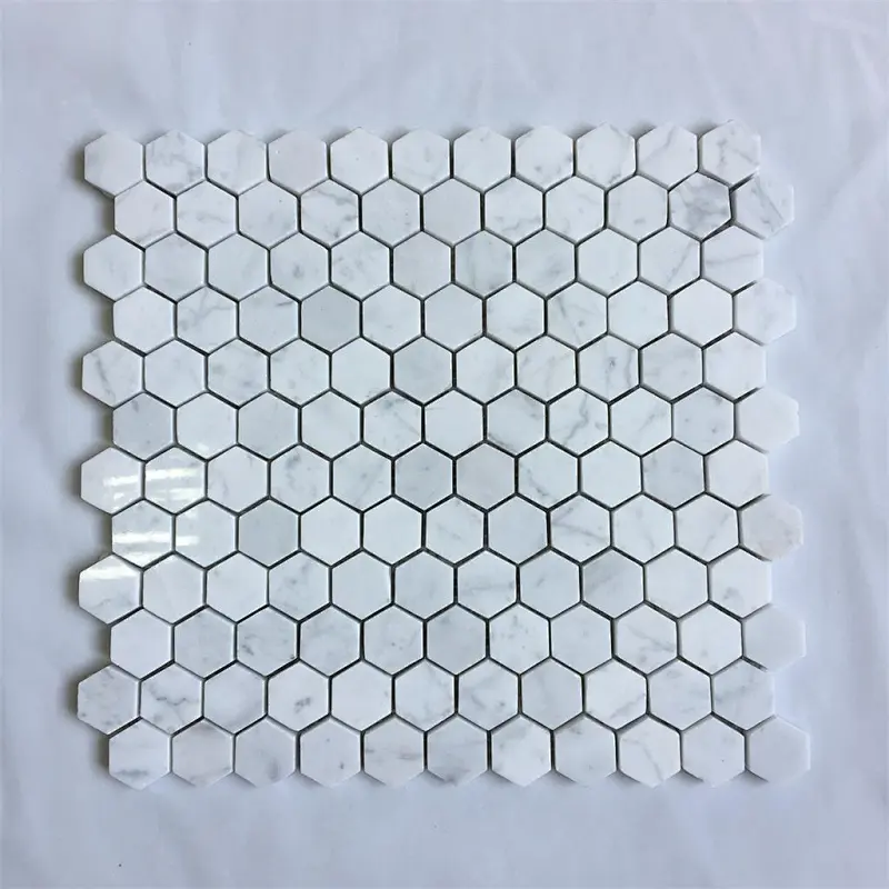 white marble mosaic tile