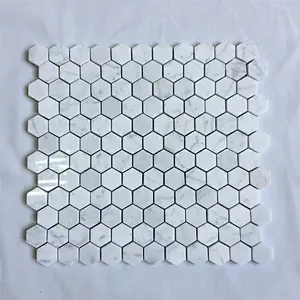 white marble mosaic tile