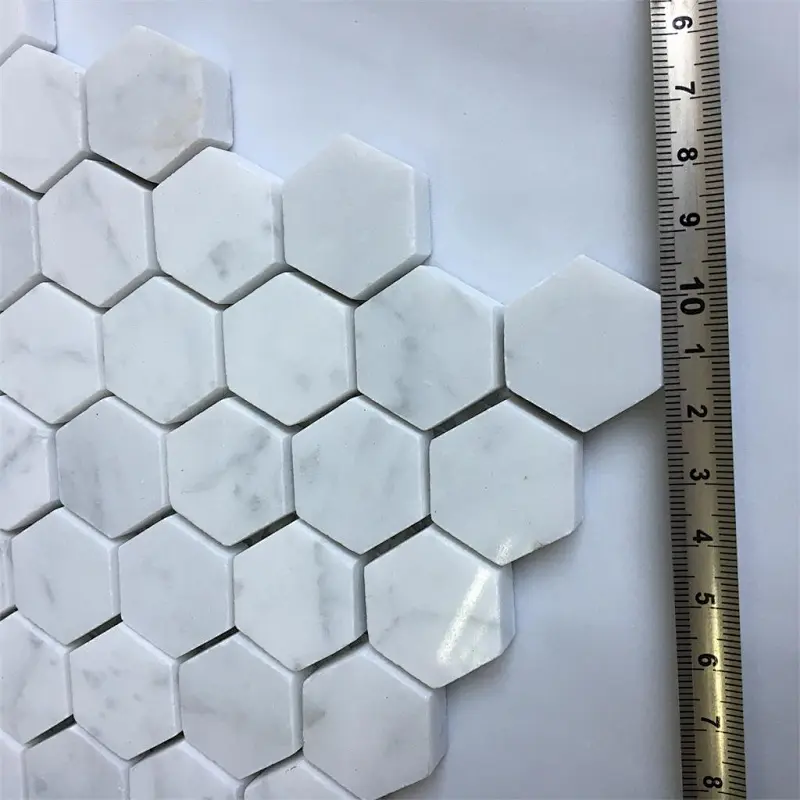 white marble mosaic tile