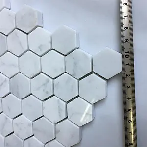 white marble mosaic tile