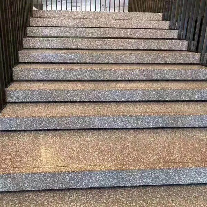 Polished terrazzo tile for floor pavement with marble chips