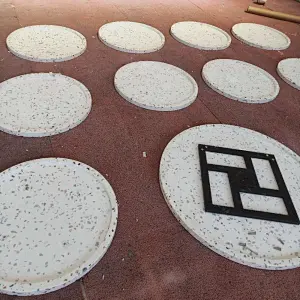 Cement White Color Terrazzo