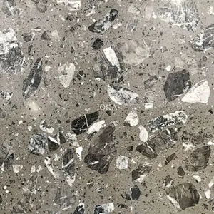 Factory direct sale grey  terrazzo slab with big aggregates for wall and flooring tile