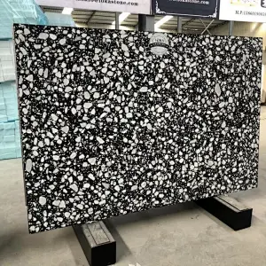 Black Terrazzo with Big White Aggregate