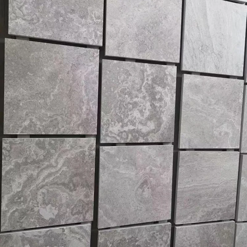 Wooden White Marble with Cross Cut