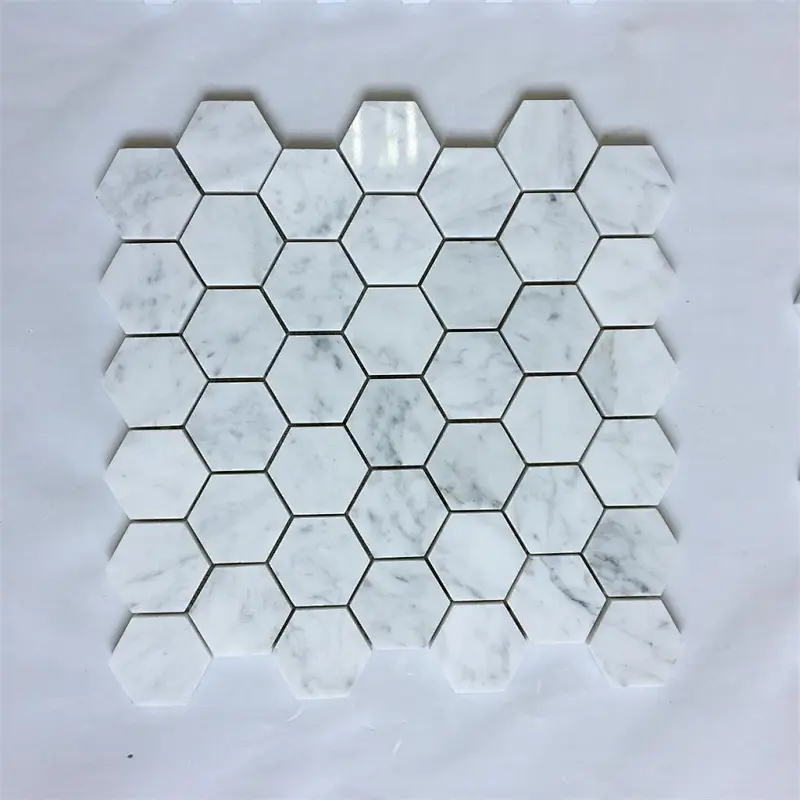 white marble mosaic tile