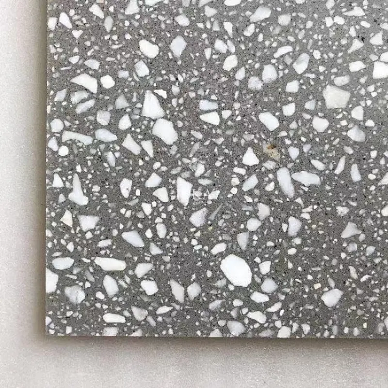 gray cement terrazo tiles