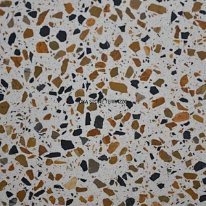polished yellow concrete floor tiles