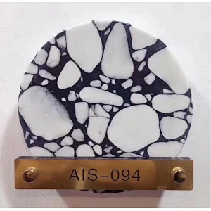 Cement Terrazzo Table Tops black with white