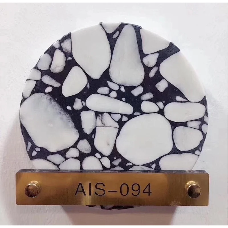 Cement Terrazzo Table Tops black with white