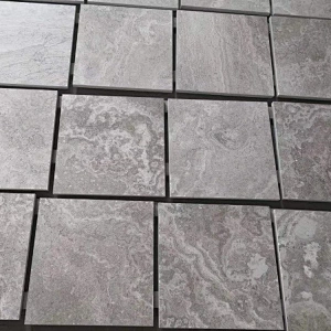 Cross Cut White Wooden Marble