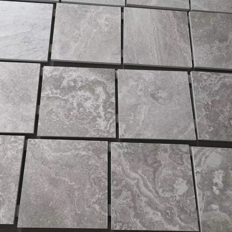 Cross Cut White Wooden Marble