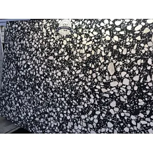 black eco terrazzo tile