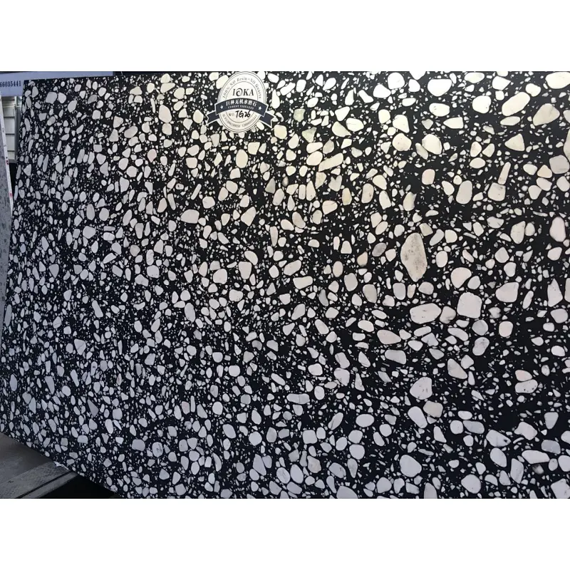 black eco terrazzo tile