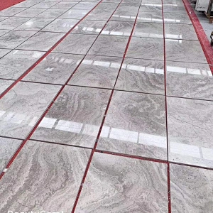 Cross Cut White Wooden Marble
