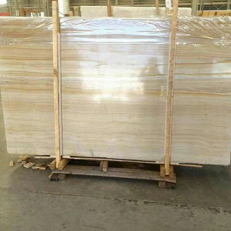 Gold Silk Wooden Vein Marble Slabs for flooring and wall tiles