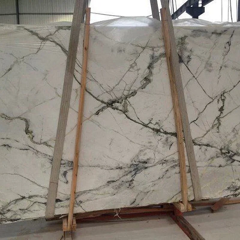 IOKA   Light green marble slab with natural veins for floor and wall tiles countertops