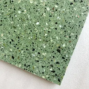 green terrazzo tile