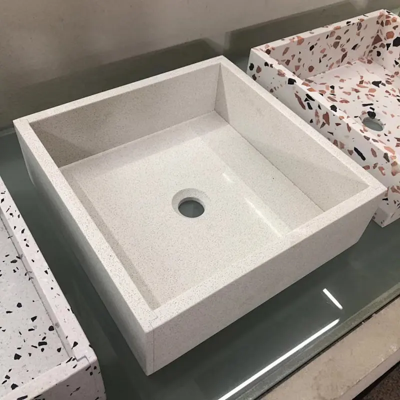 Better price  terrazzo sink  bathroom stone basin  stone wash sinks