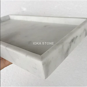 Bianco Carrara White Marble Tray Calacatta style marble made in china