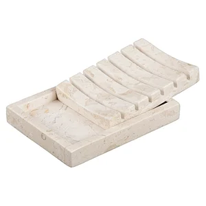 Nature Marble Stone Bathroom Tray Carrara white square soap dish with Best Price