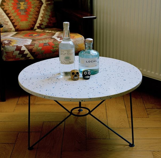 white coffee table
