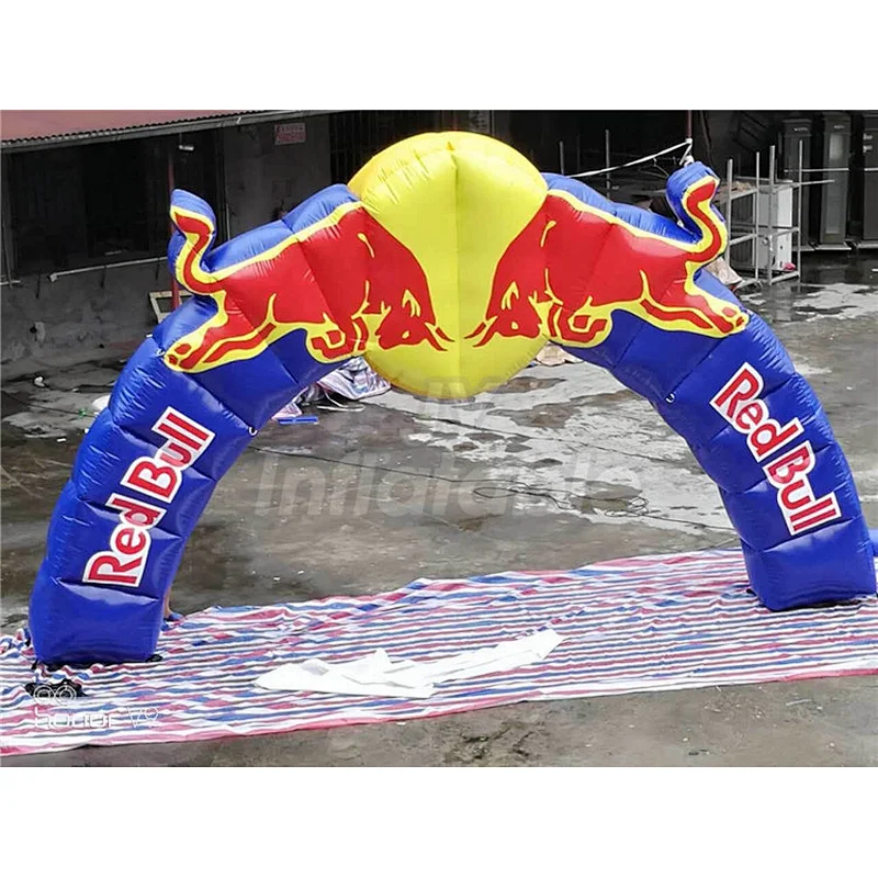 Competitive Price Advertising Welcome Red Bull Inflatable Arch For Sale