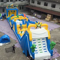 China Outdoor Obstacle Course For Kids Commercial Use Moonwalk Obstacle Course Party