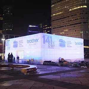 Fire Resistant White Lighting Tent Inflatable Cube Tent With LED Lights For Advertising