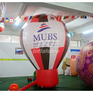 Custom Printed Ground Advertising Inflatable Helium Balloon Shaped Hot Air Balloon With Blower