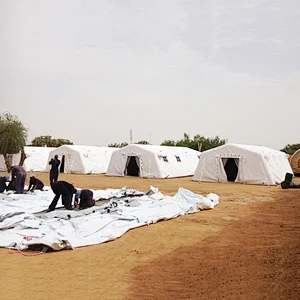 Temporary Medical Emergency Shelter Tent For Disaster Use To Observe And Isolate Patients.