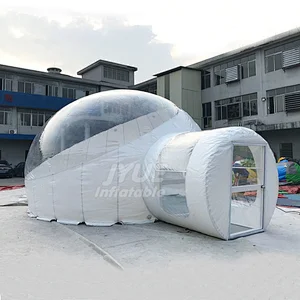 3m Dome Camping Transparent Inflatable Bubble Tent Outdoor With 2 Tunnels