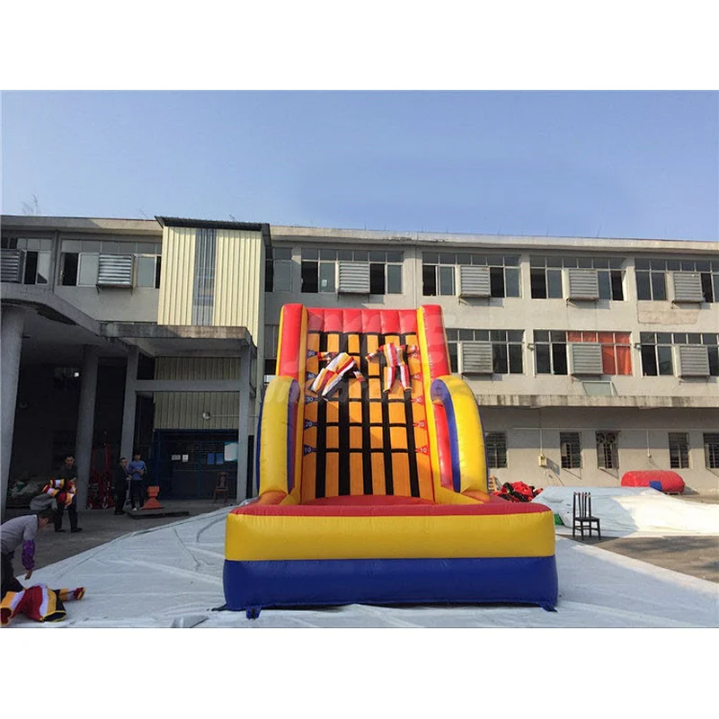 PVC Material Inflatable Sticky Wall Inflatable Sticky Climbing Wall With Suits For Kids