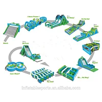 3D Design And Real Picture Build Obstacle Run Sports Equipment Inflatable 5k Course
